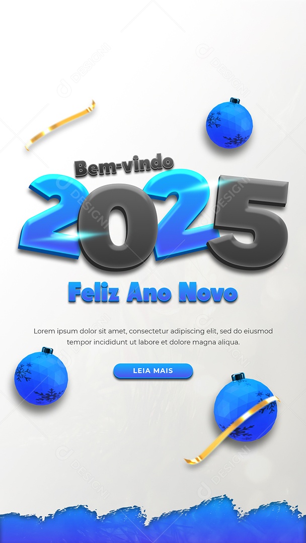 Story Flyer Feliz Ano Novo 01 de Janeiro Social Media PSD Editável