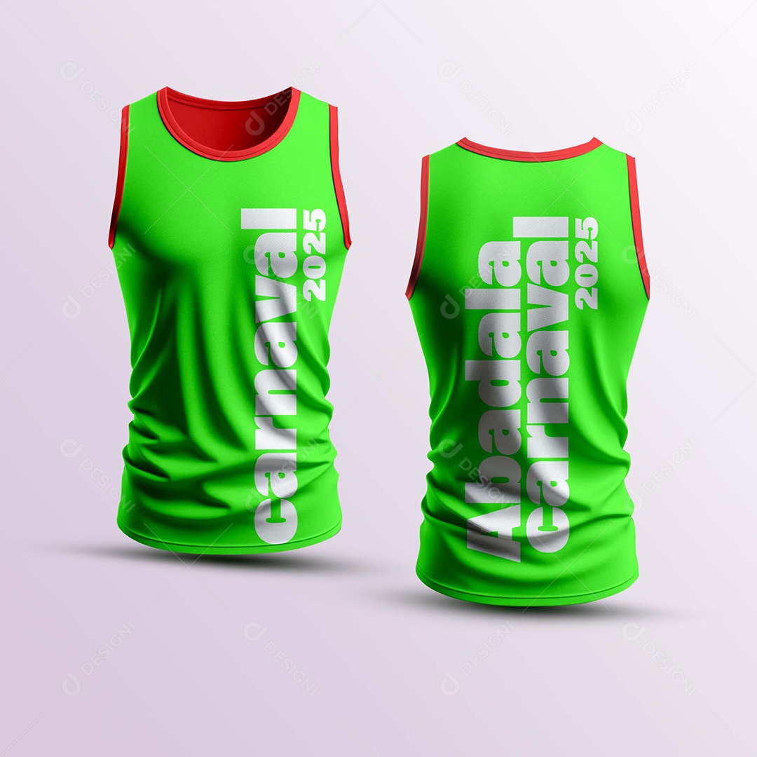 Modelo de Abadá de Carnaval Costa Mockup PSD Editável