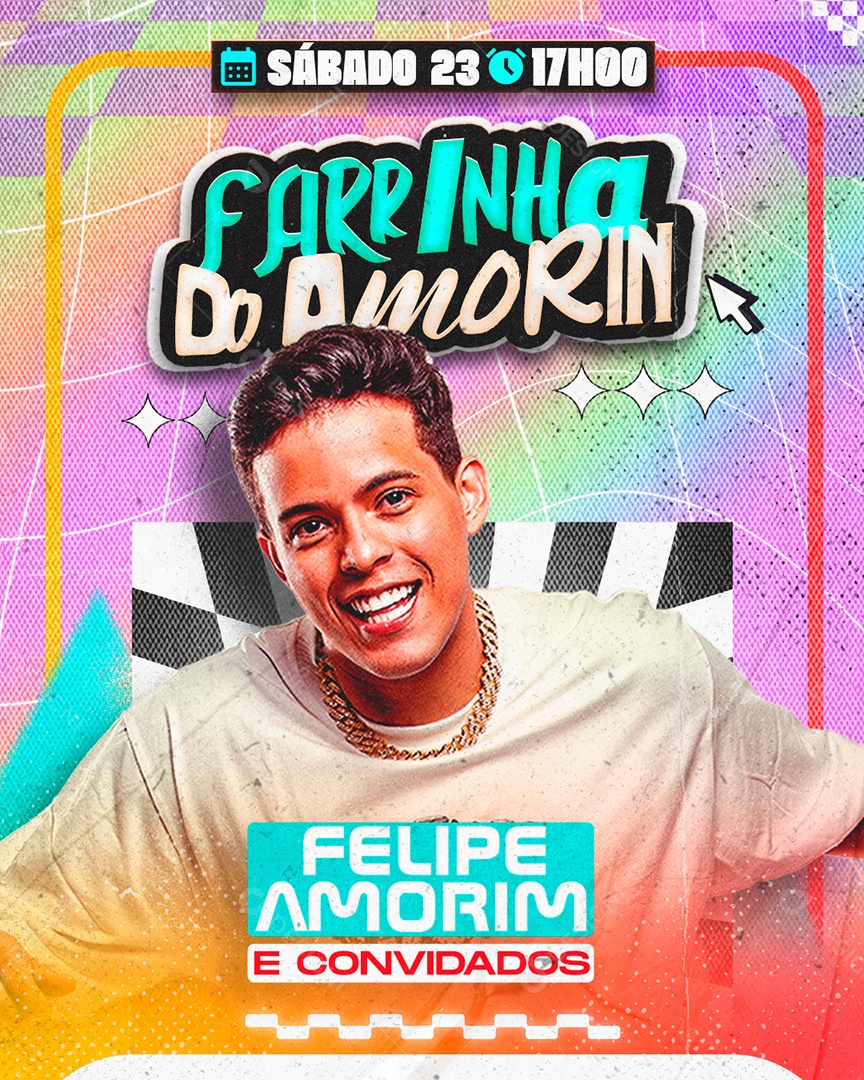 Flyer Farrinha Do Amorin Social Media PSD Editável