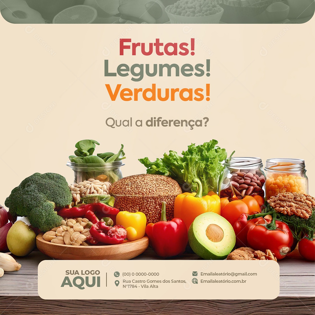 Nutricionista Qual a Diferença Social Media PSD Editável