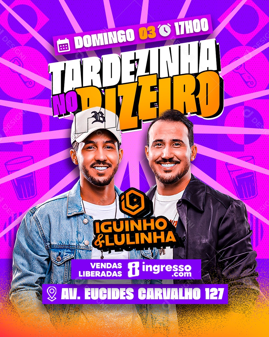 Flyer Tardezinha No Pizeiro Social Media PSD Editável