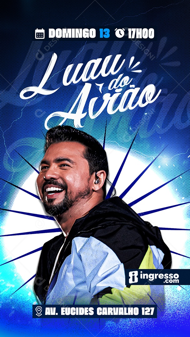 Story Flyer Luau Do Avião Social Media PSD Editável