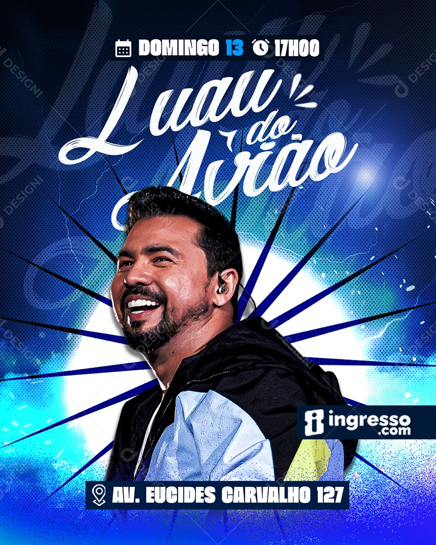 Flyer Luau Do Avião Social Media PSD Editável