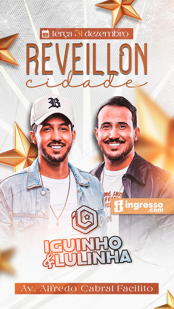 Story Flyer Réveillon Iguinho e Lulinha Social Media PSD Editável