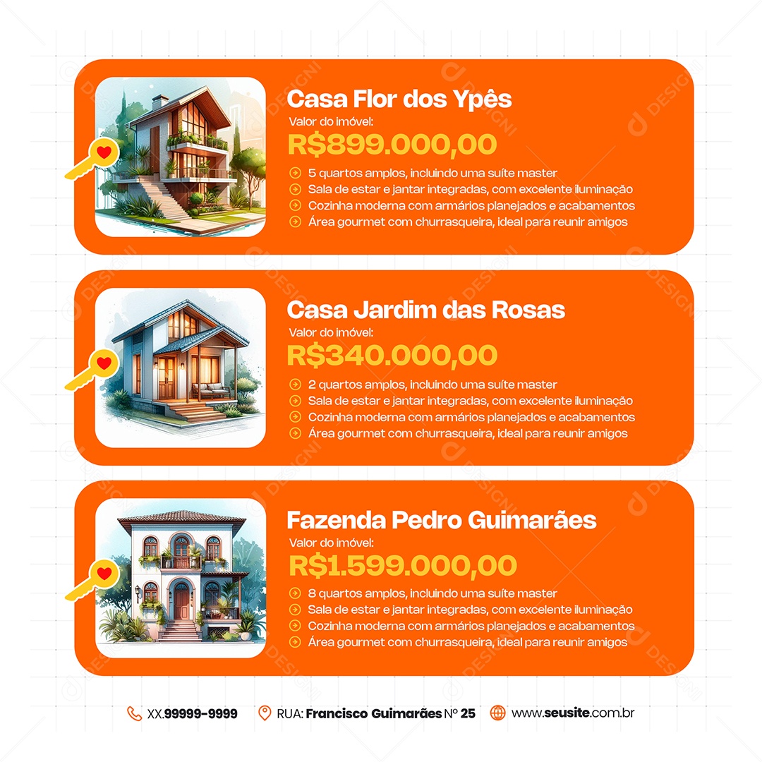 Imobiliária Corretora Adquira Sua Casa Próoria Social Media PSD Editável