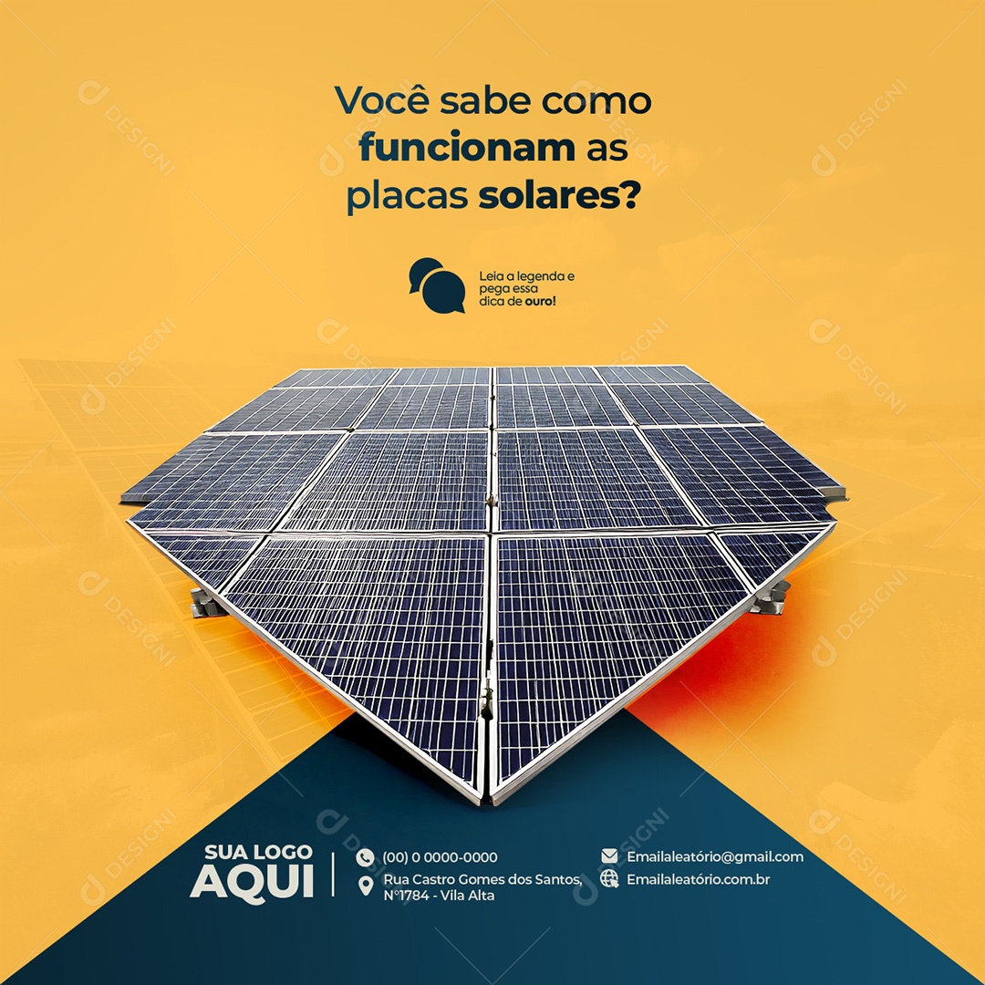 Energia Solar Painéis Solares Social Media PSD Editável