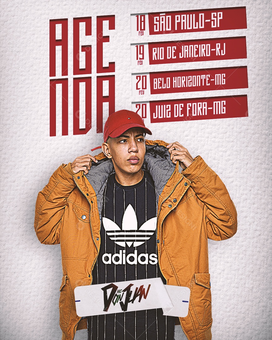 Feed Flyer Agenda Shows Social Media PSD Editável