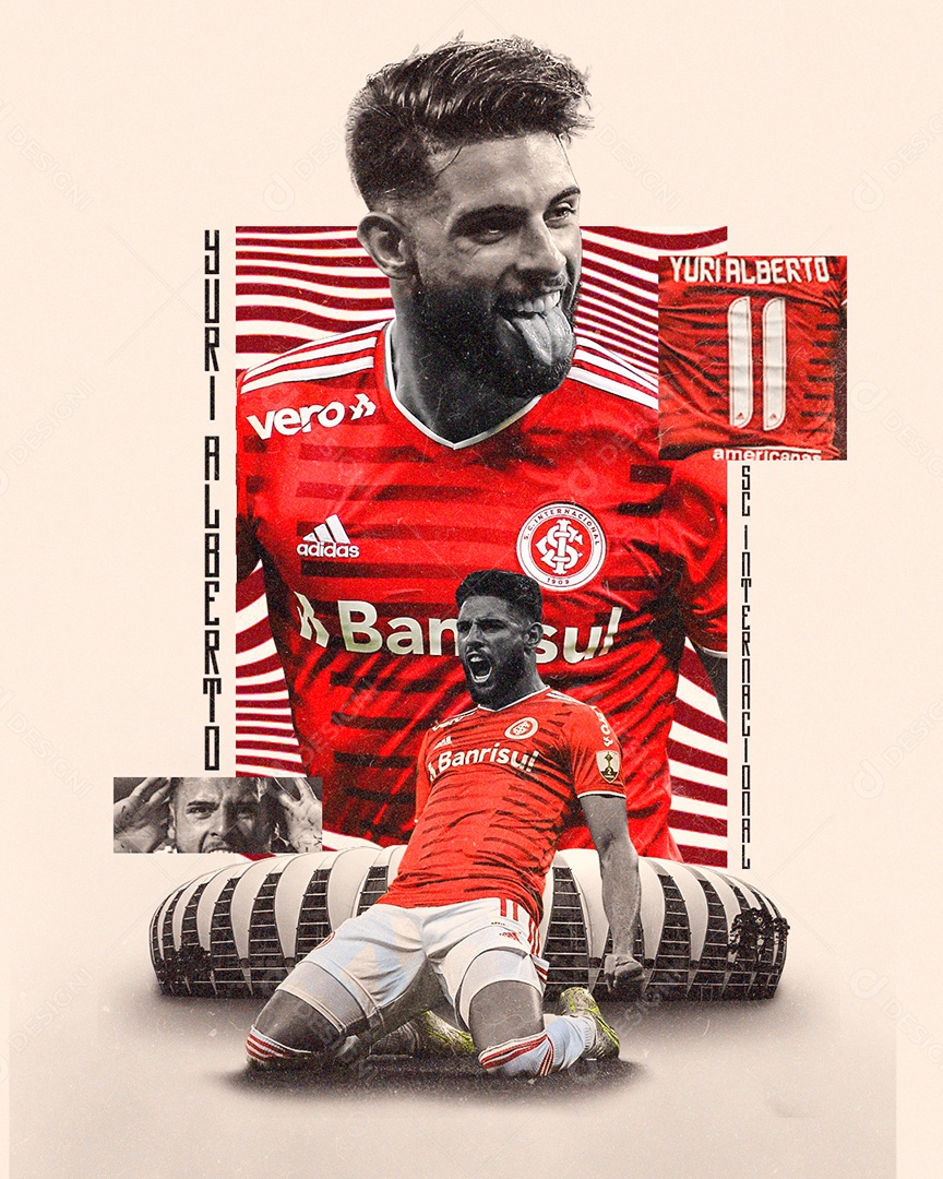 Feed Flyer Jogador De Futebol Social Mídia PSD Editável