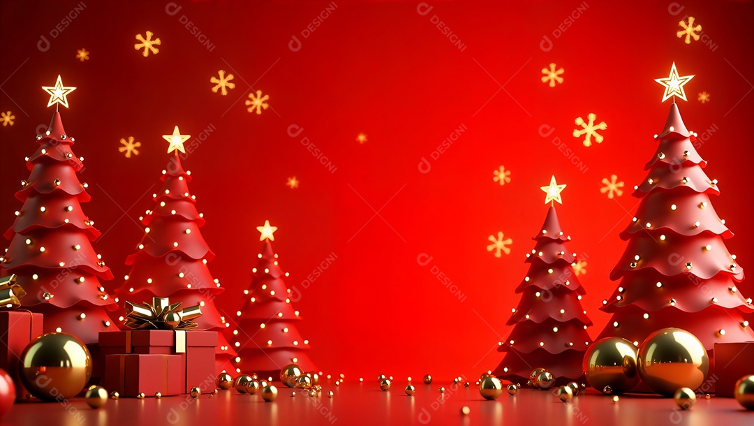 Decoração natalina de árvore dourado