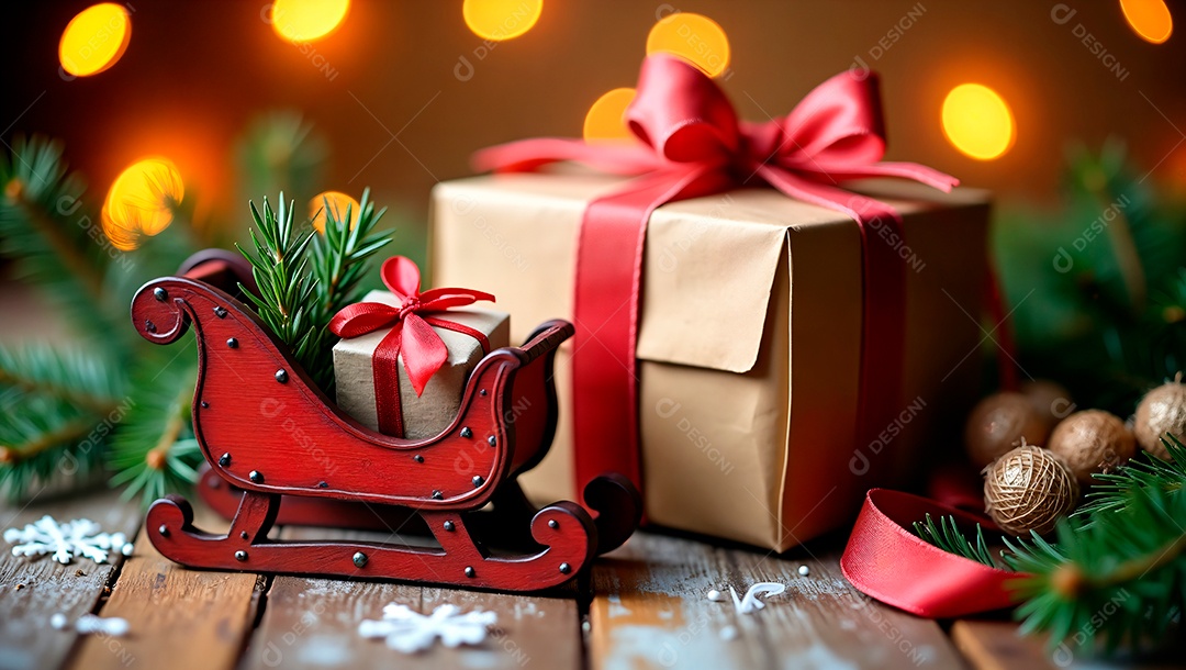 Lindo cénario natalino em background