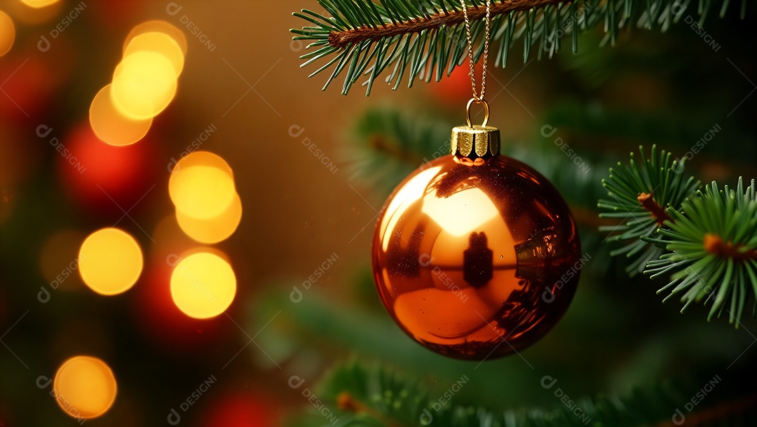 Bolas decoradas para enfeitar árvores de natal