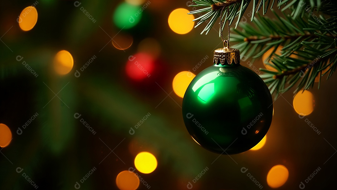 Bolas de enfeites de uma árvore de natal