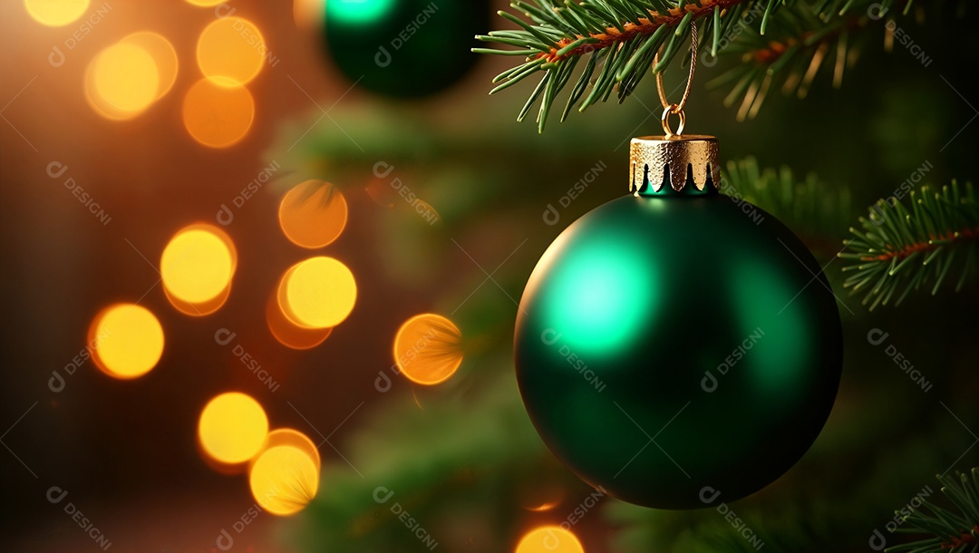 Bolas de enfeites de uma árvore de natal