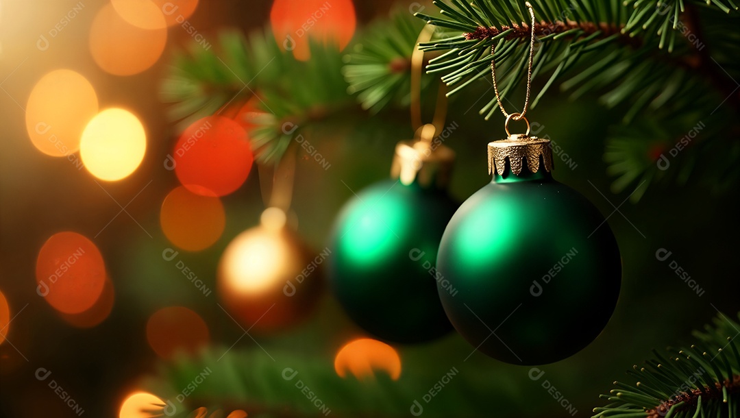 Bolas decoradas para enfeitar árvores de natal