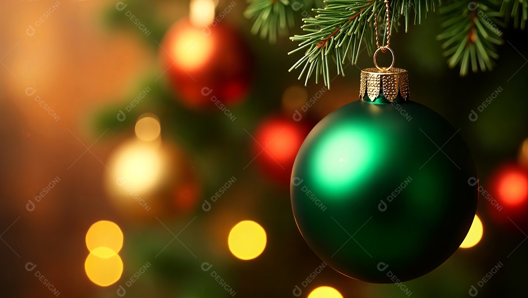 Bolas de enfeites de uma árvore de natal