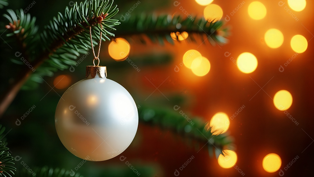 Detalhes decorativos de árvore de natal