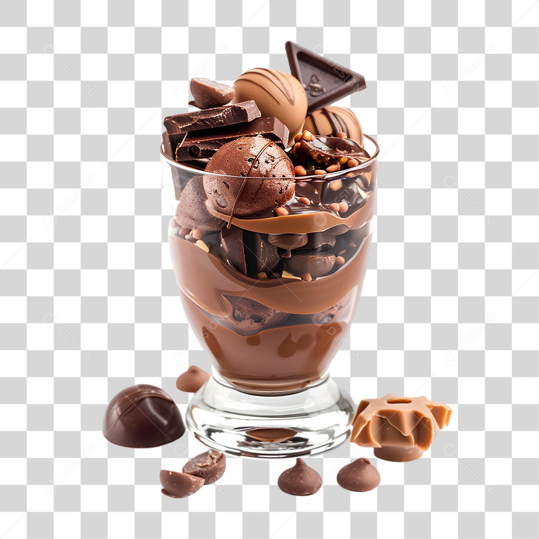 Sobremesa de Chocolate PNG Transparente