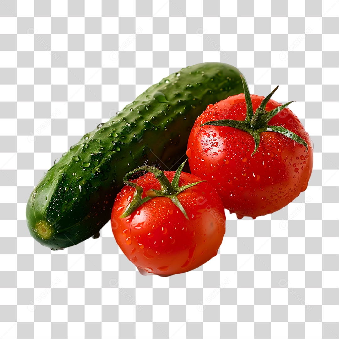 Pepino Tomate PNG Transparente