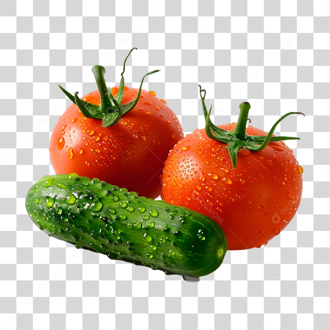 Pepino Tomate PNG Transparente