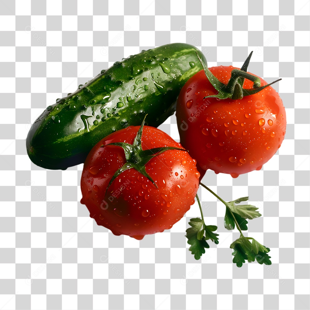 Pepino Tomate PNG Transparente