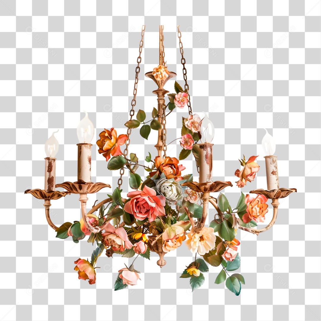 Lustre De Flores PNG Transparente