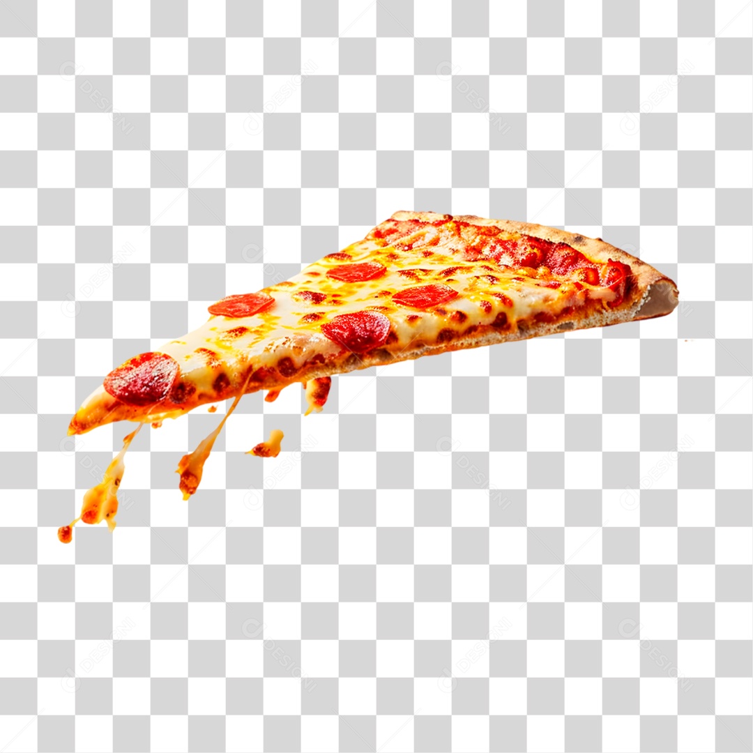 Fatia de Pizza 3D PNG Transparente