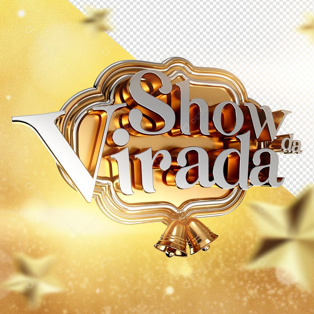 Selo 3D Show da Virada para Composição PSD