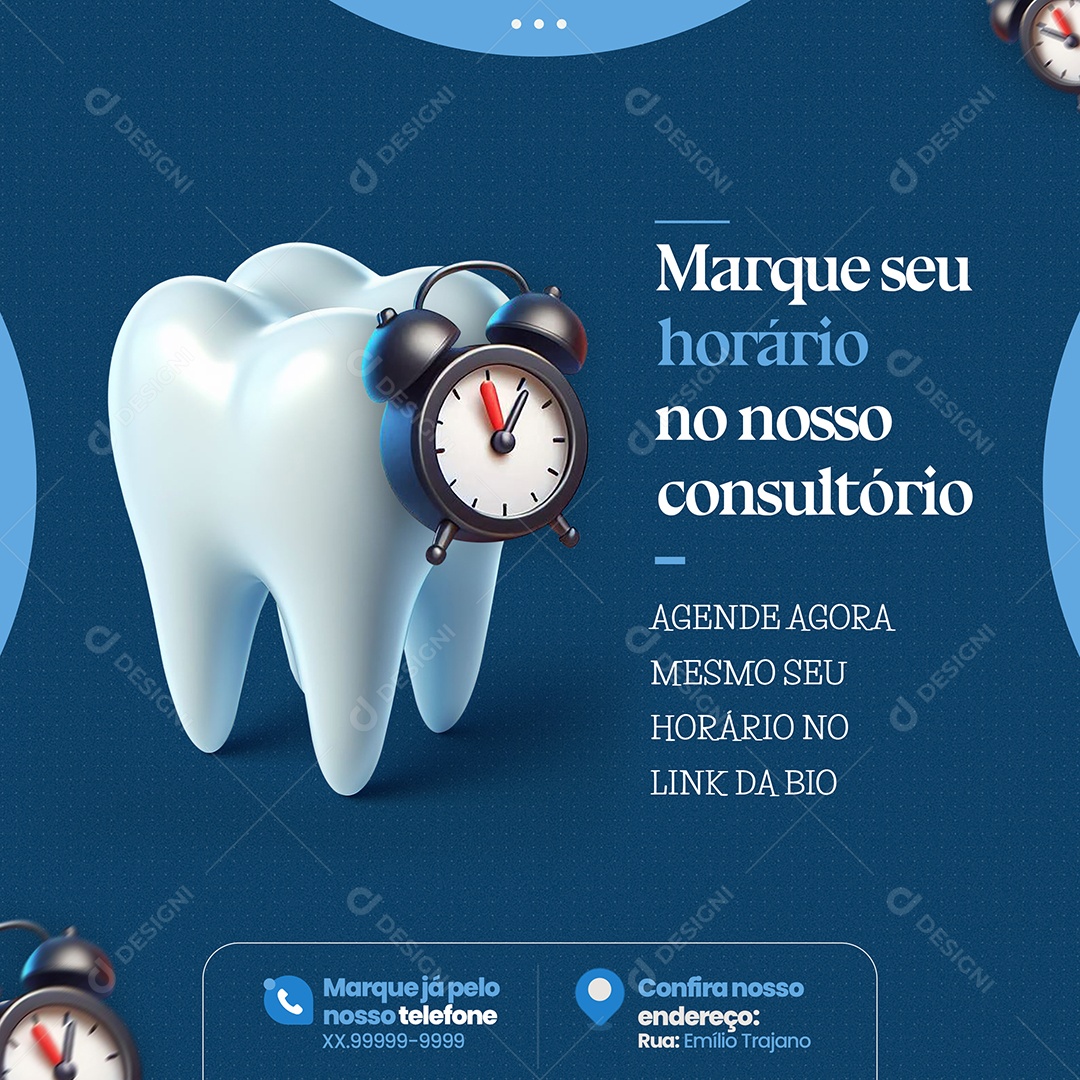 Post Dentista Marque Sua Consulta Social Media PSD Editável