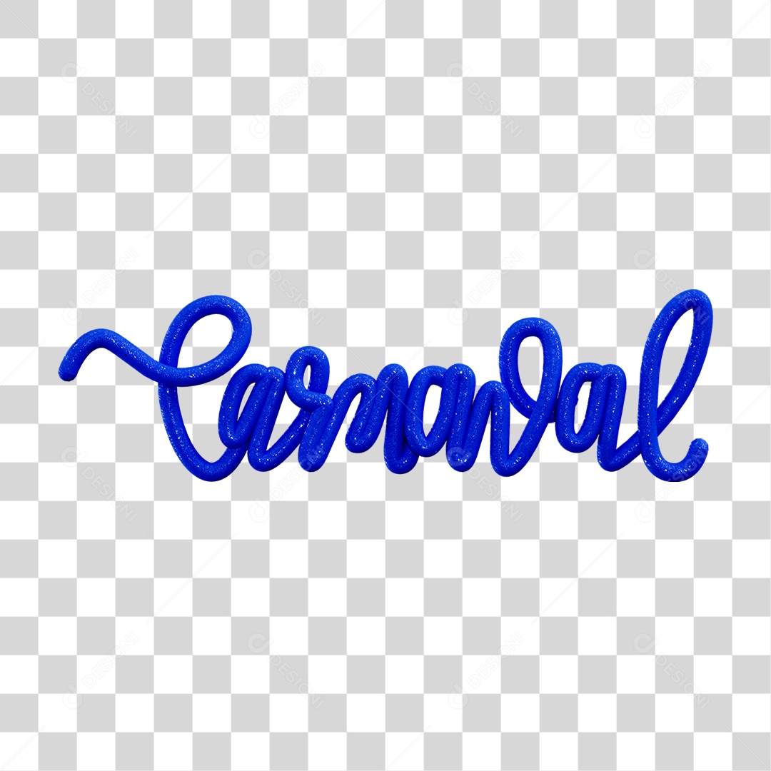 Texto 3D Carnaval PNG Transparente