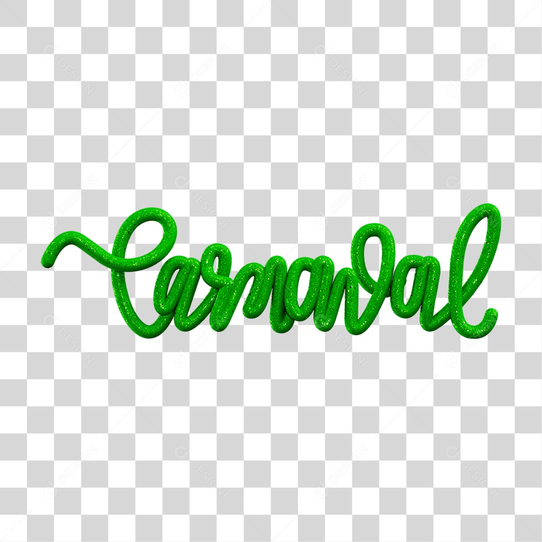 Texto 3D Carnaval PNG Transparente