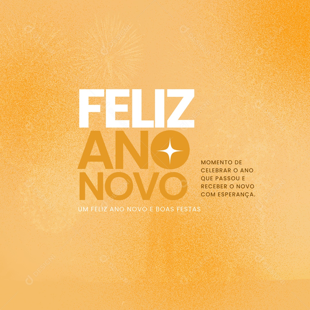 Feliz Ano Novo 01 de Janeiro Social Media PSD Editável