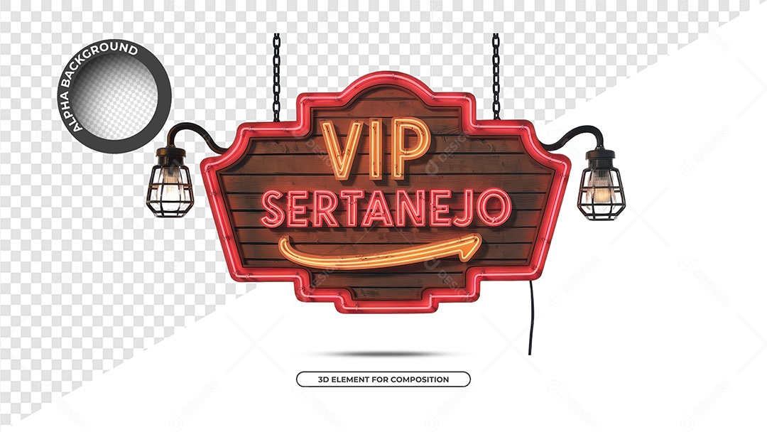 Vip Sertanejo Selo 3D Para Composição PSD