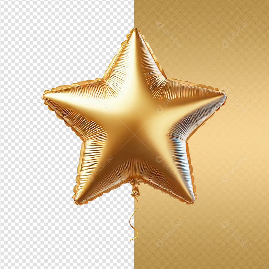 Balão Estrela Dourada Para Composição PSD