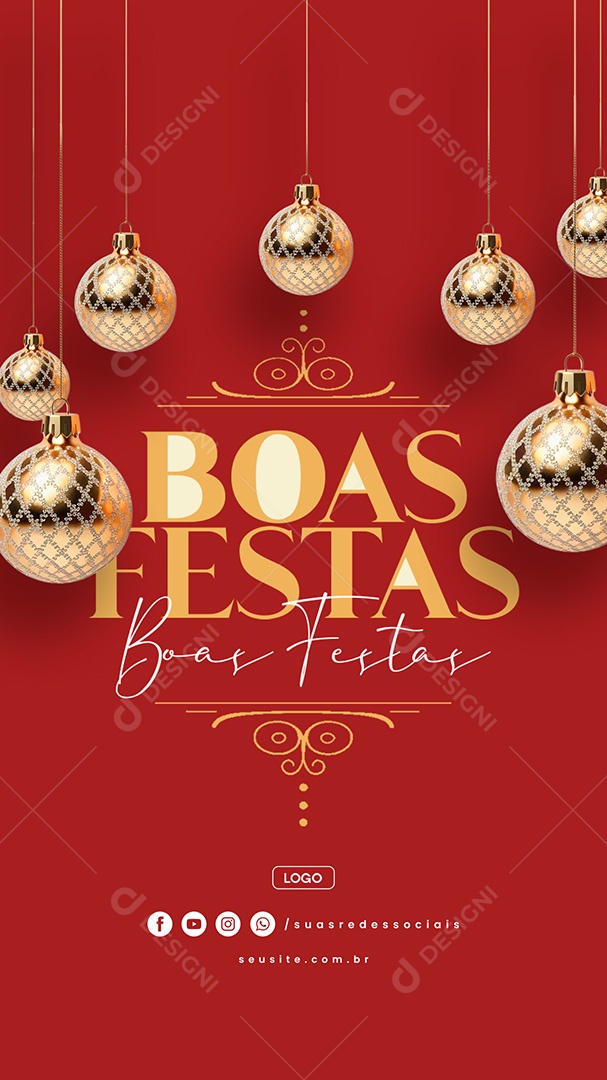 Story Boas Festas Social Media PSD Editável