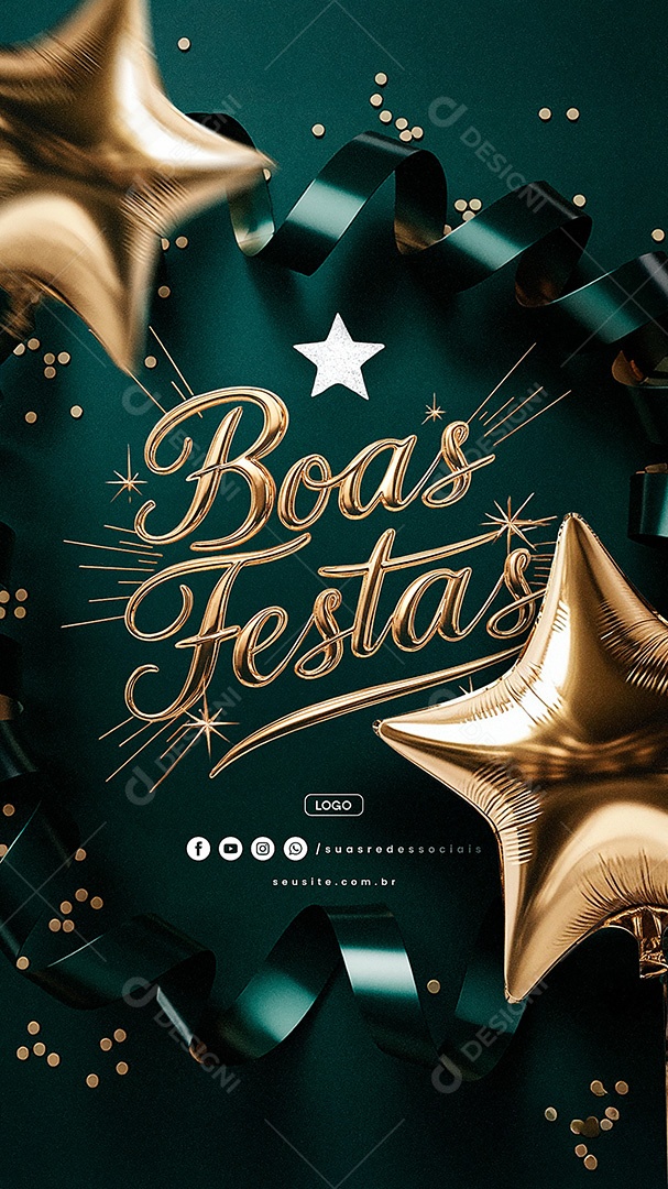 Story Boas Festas Social Media PSD Editável