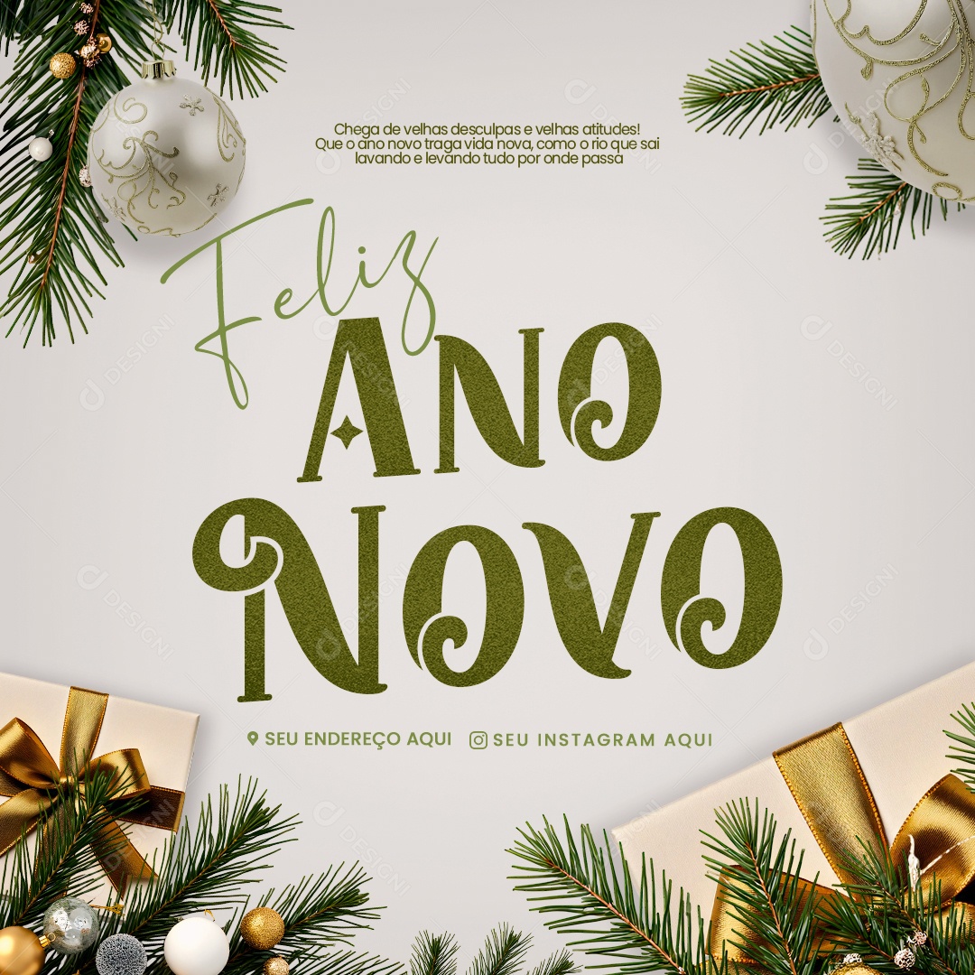 Happy New Year 2025 Social Media PSD Editable