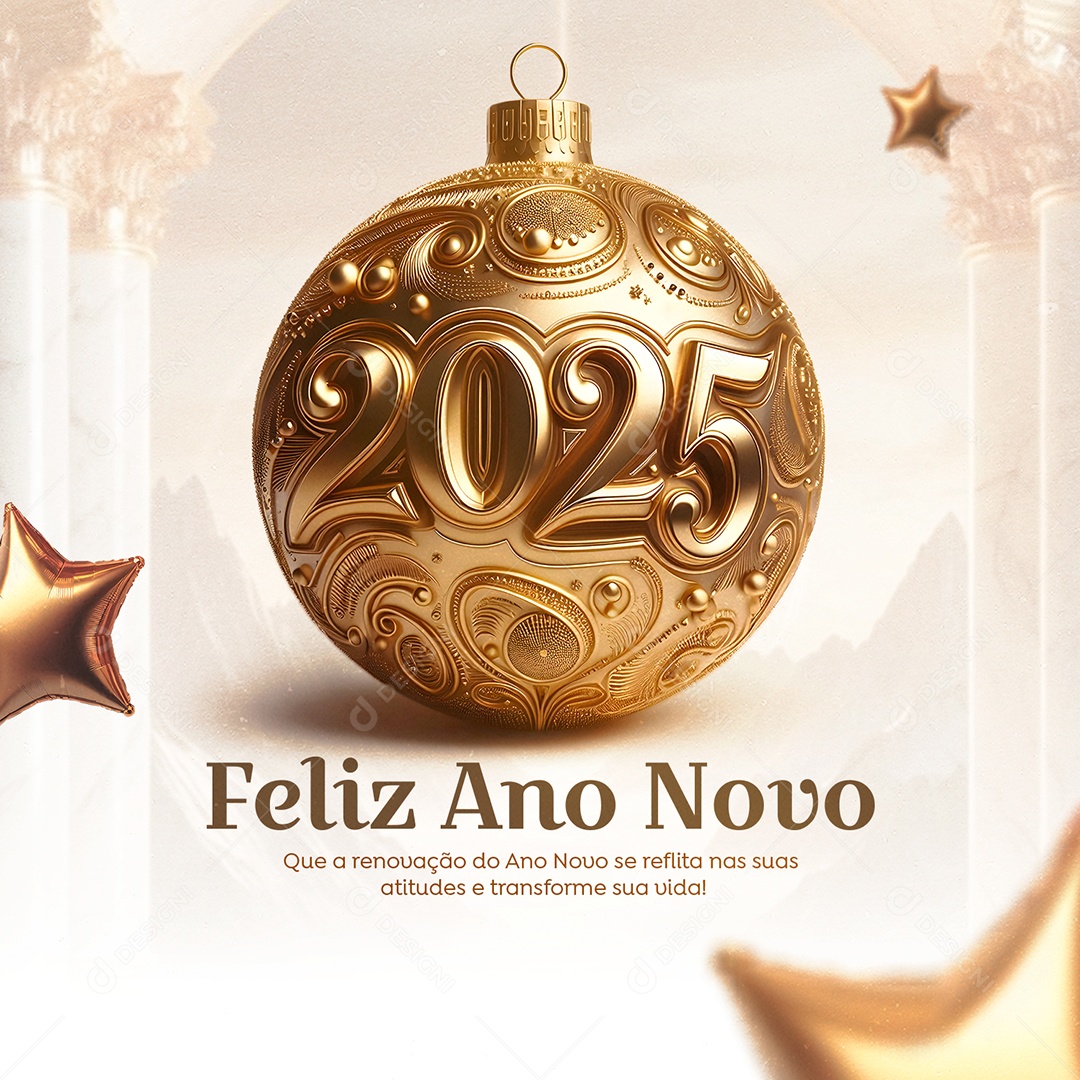 Feliz Ano Novo 01 de Janeiro Social Media PSD Editável