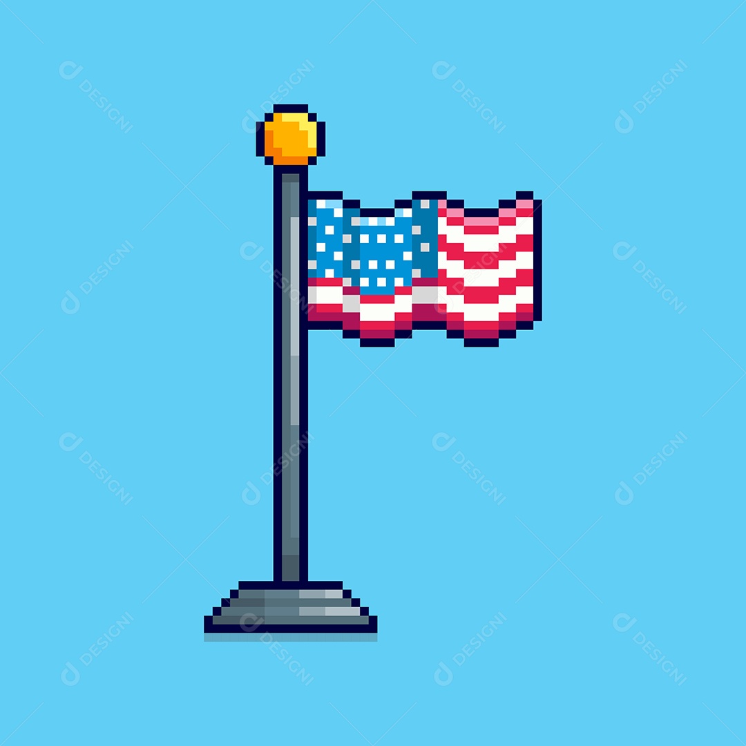 Bandeira Americana Vetor EPS