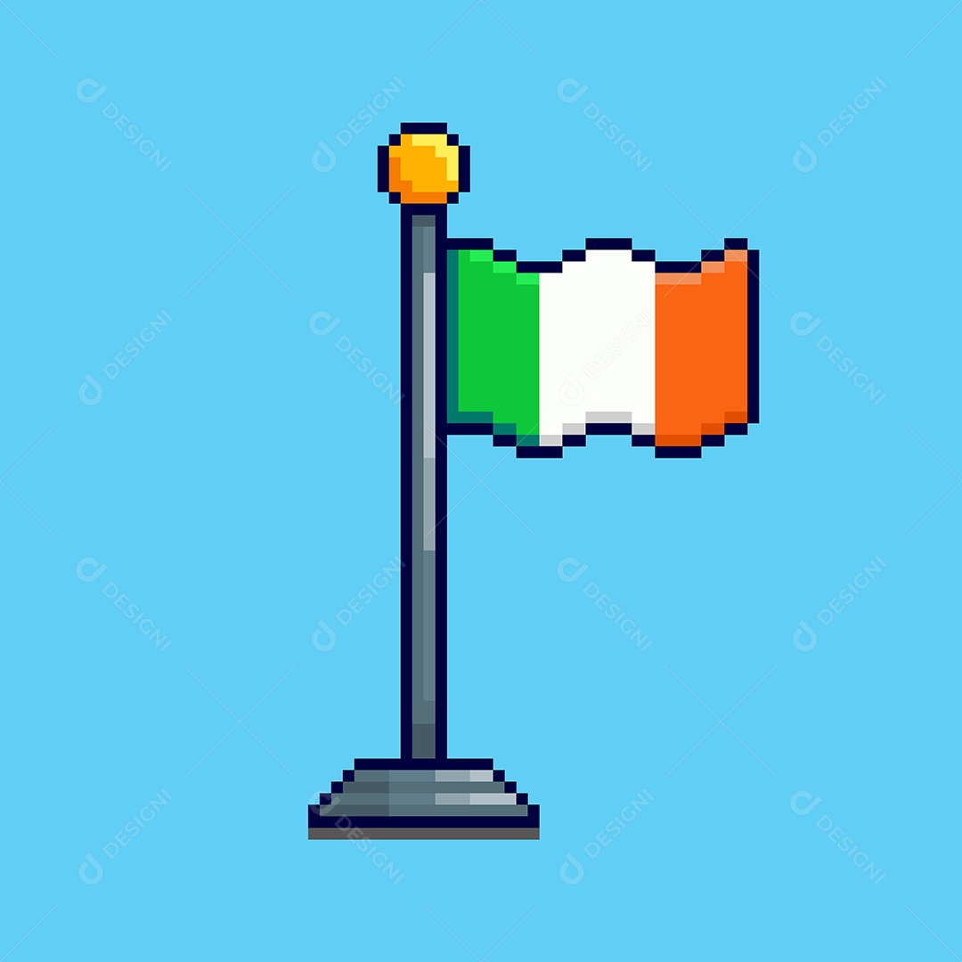 Bandeira da Irlanda Vetor EPS
