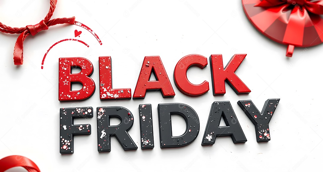 Blackfriday preto e vermelha