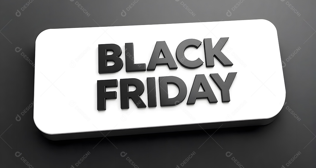 Logotipo 3d da Black Friday amarelo e preto