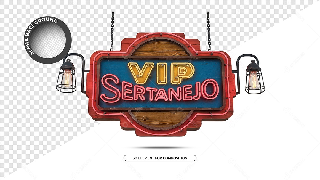 Vip Sertanejo Selo 3D Para Composição PSD