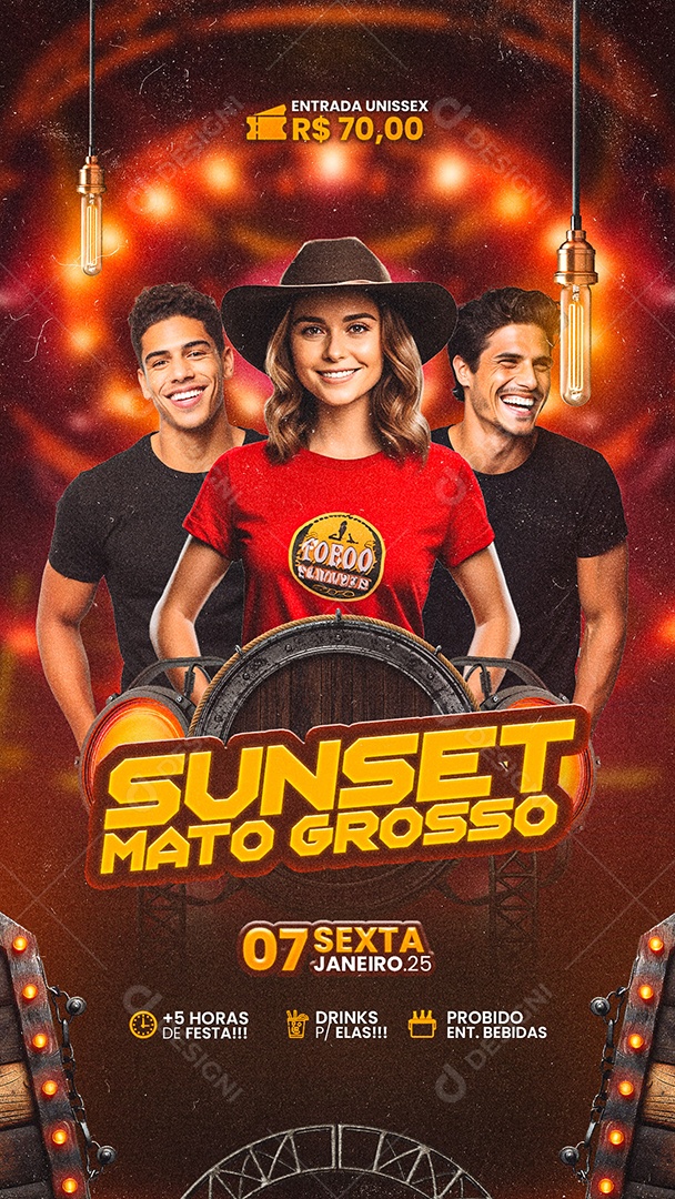 Story Flyer Sunset Mato Grosso Social Media PSD Editável