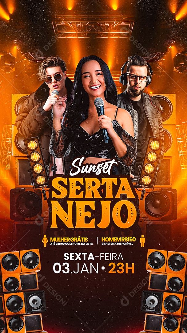 Story Flyer Sunset Sertanejo Social Media PSD Editável