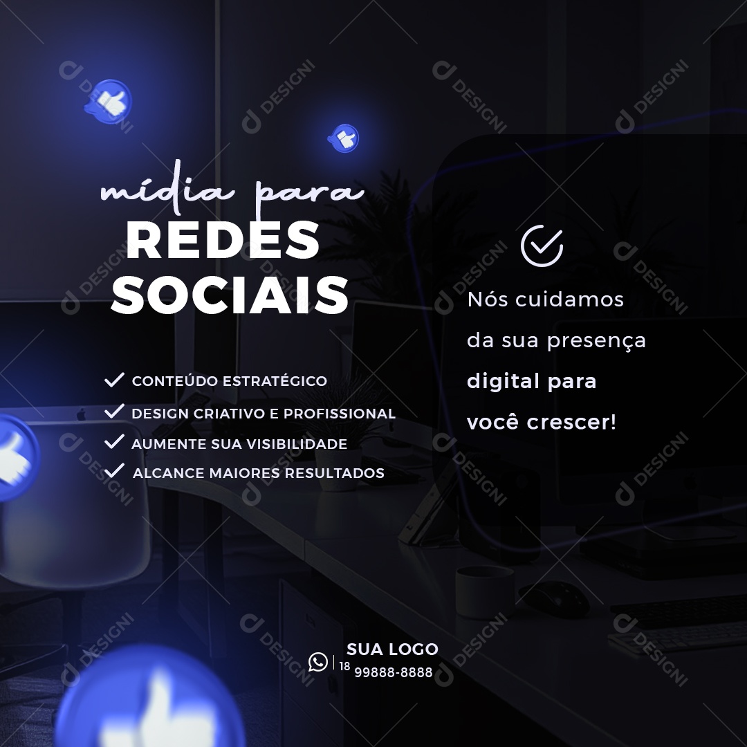 Alcance Melhores Resultados Social Media PDS Editável