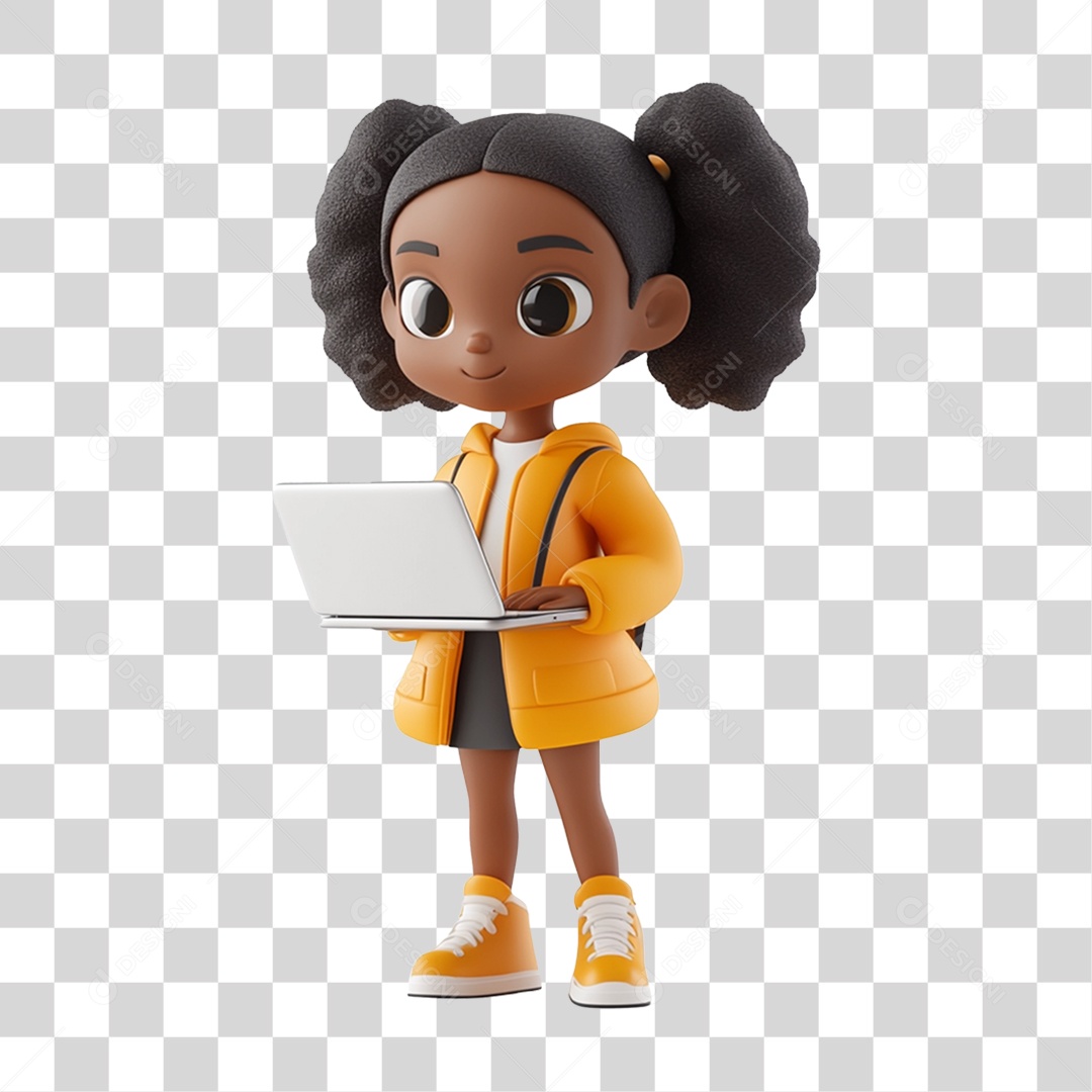 Personagem Menina Estudante PNG Transparente