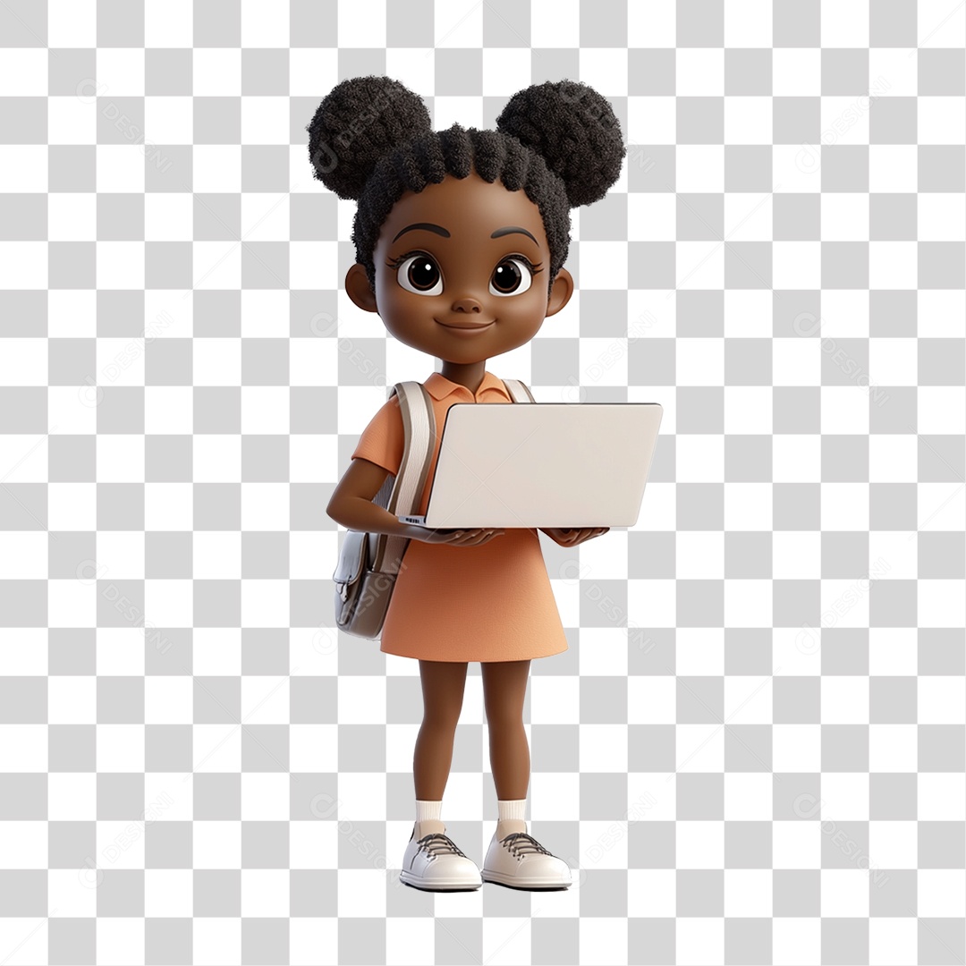 Personagem Menina Estudante PNG Transparente