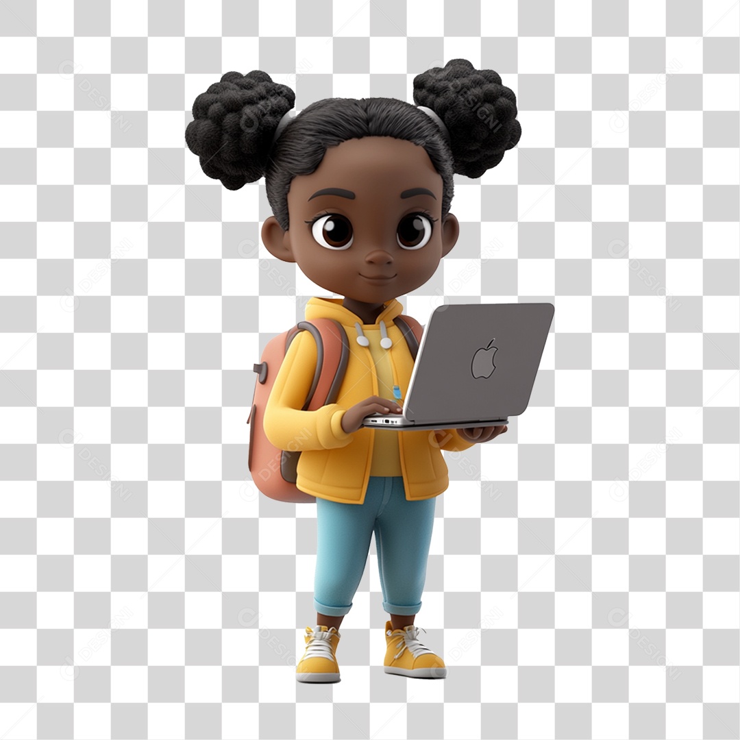 Personagem Menina Estudante PNG Transparente