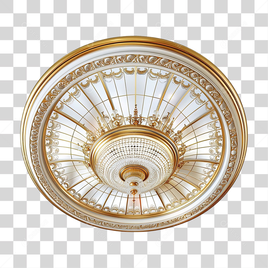 Lustre de Cristal Luxuoso PNG Transparente