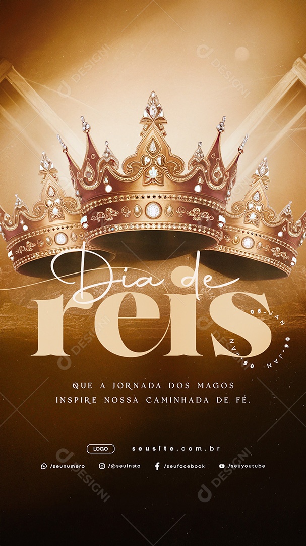 Story Dia de Reis 06 de Janeiro Social Media PSD Editável